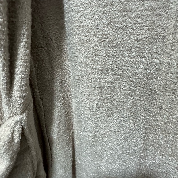 BAREFOOT DREAMS CozyChic Lite Knit Tan Nude Open Front Cardigan Sz Medium EUC - Picture 6 of 7